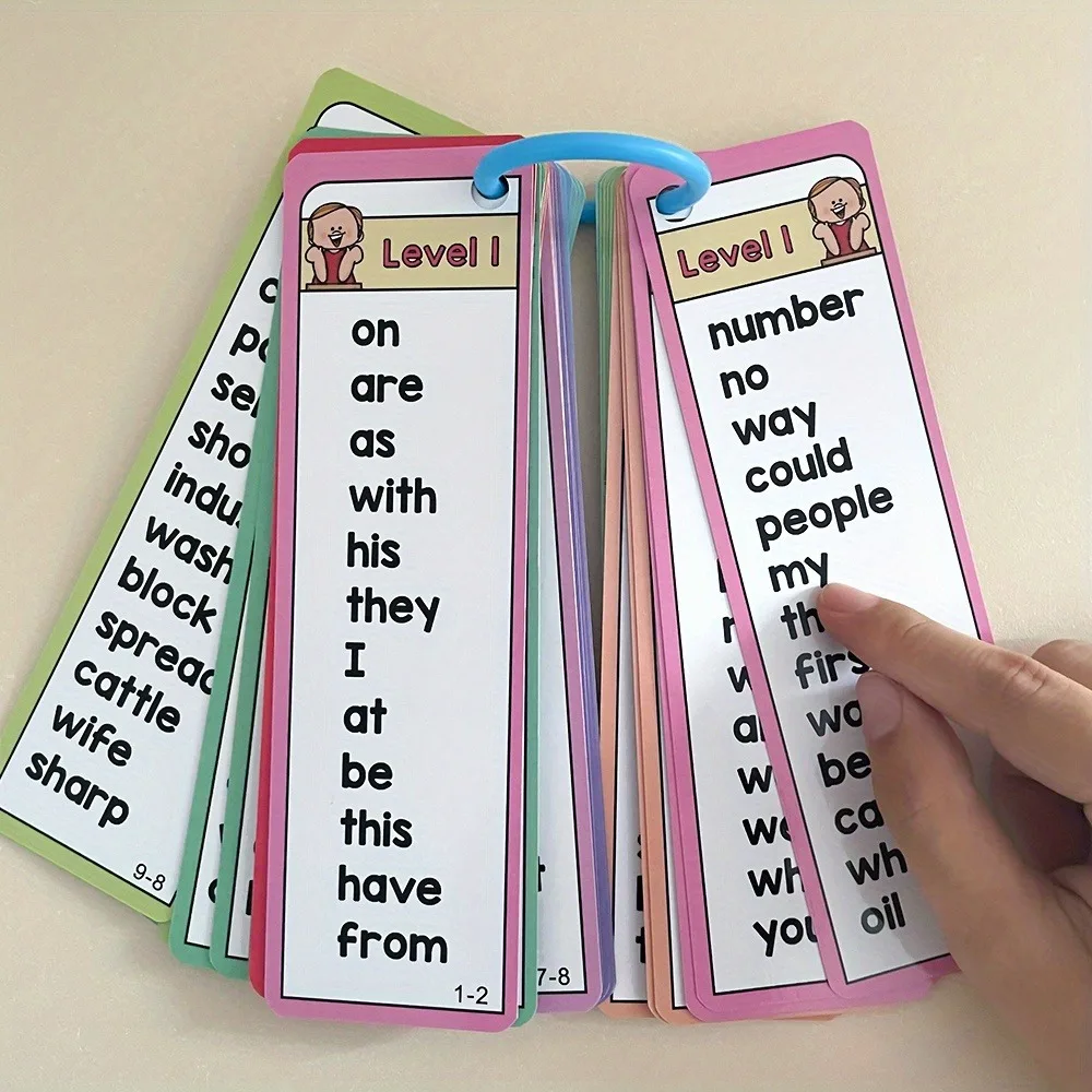 Fun Learning Activity with Double-Sided Cards 1000 Sight Words Flash Cards for Kids Aged 6-10 Leveled Word Games Educational Toy