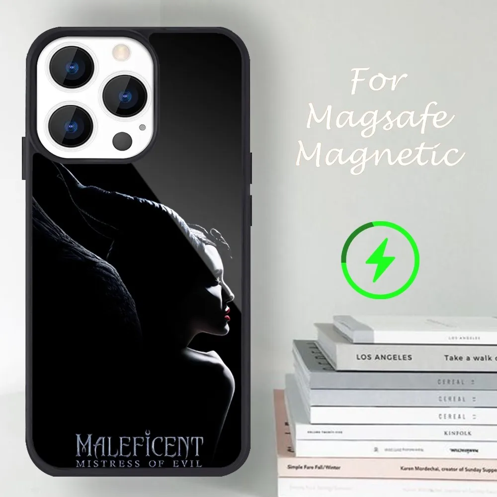 MINISO Disney M-Maleficent 2 Phone Case For iPhone 14 13 12 11 15 Pro Max Magsafe Magnetic