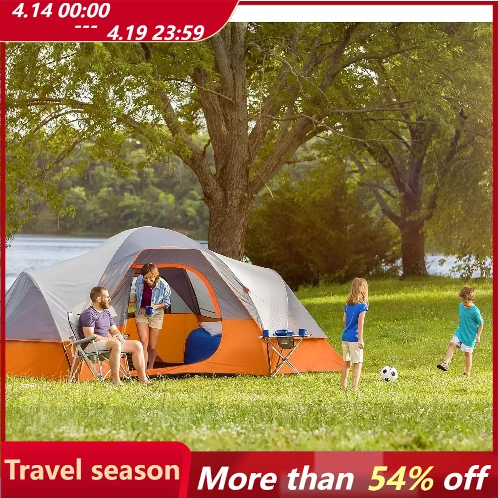 

Tents for Family Camping, Hiking and Backpacking 4 Person Dome Camp Tents with Included Tent Gear Loft for Outdoor Accessories