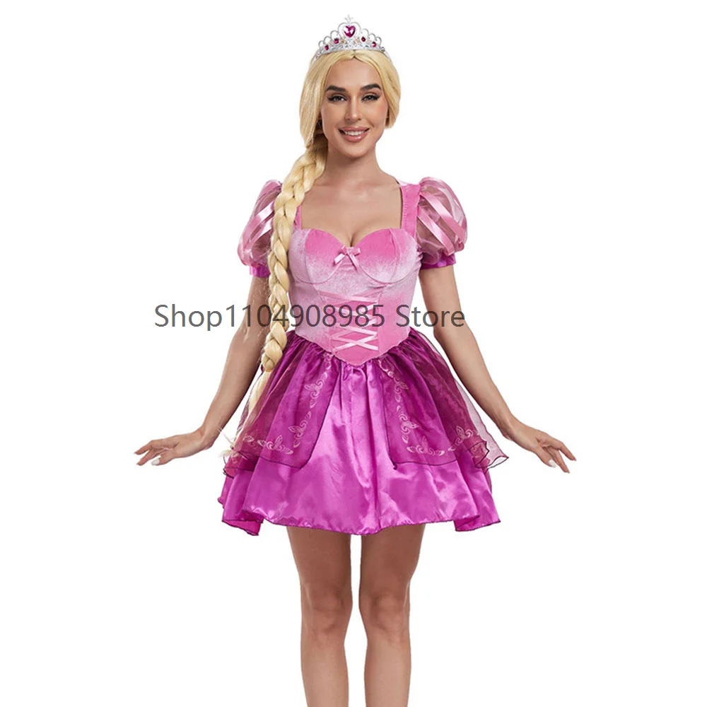 

OW1 Halloween Rapunzel Princess Costume Queen Costume Women Movie Role Playing Birthday Party Stage Outfits Fancy Dress