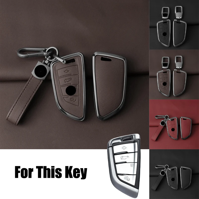 Zinc Alloy Leather Car Smart Key Fob Case Cover Holder Bag For BMW 1 2 3 4 5 6 7 8 X1 X2 X3 X4 X5 X5M X6 X6M X7 M5