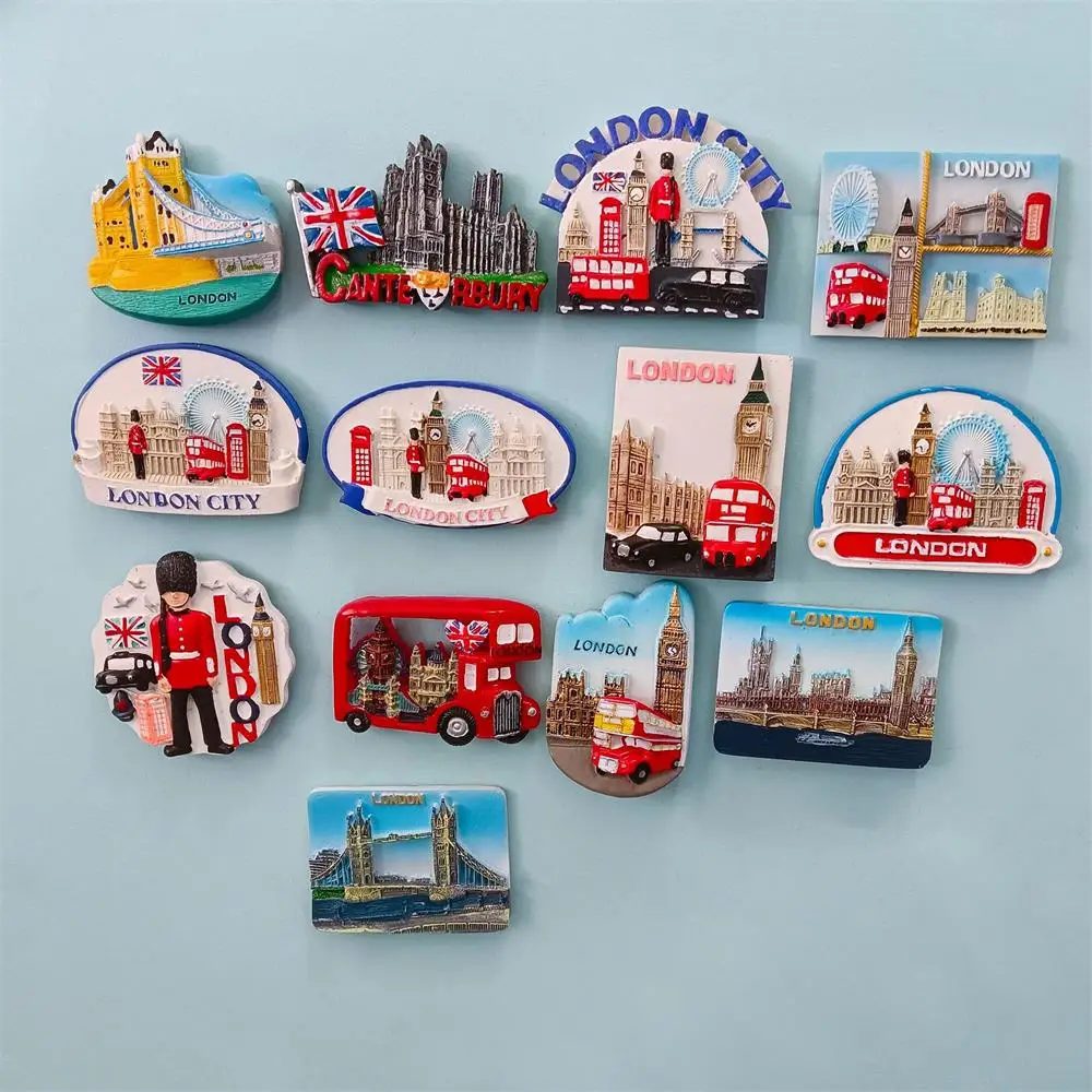 

Europe Britain tourist attractions Magnetic Refrigerator stickers UK London handmade souvenirs Fridge Magnets Collection Gift