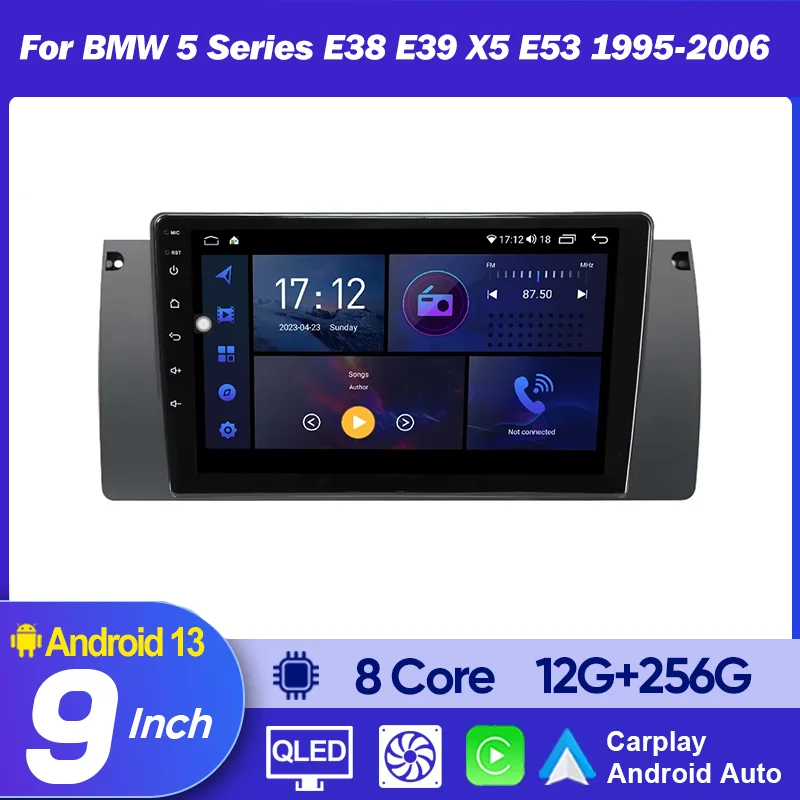 Android 12 Car Radio For BMW 5 Series E38 E39 E53 X5 1996 1997-2006 Wireless CarPlay Android Auto 2 Din Multimedia Player Video