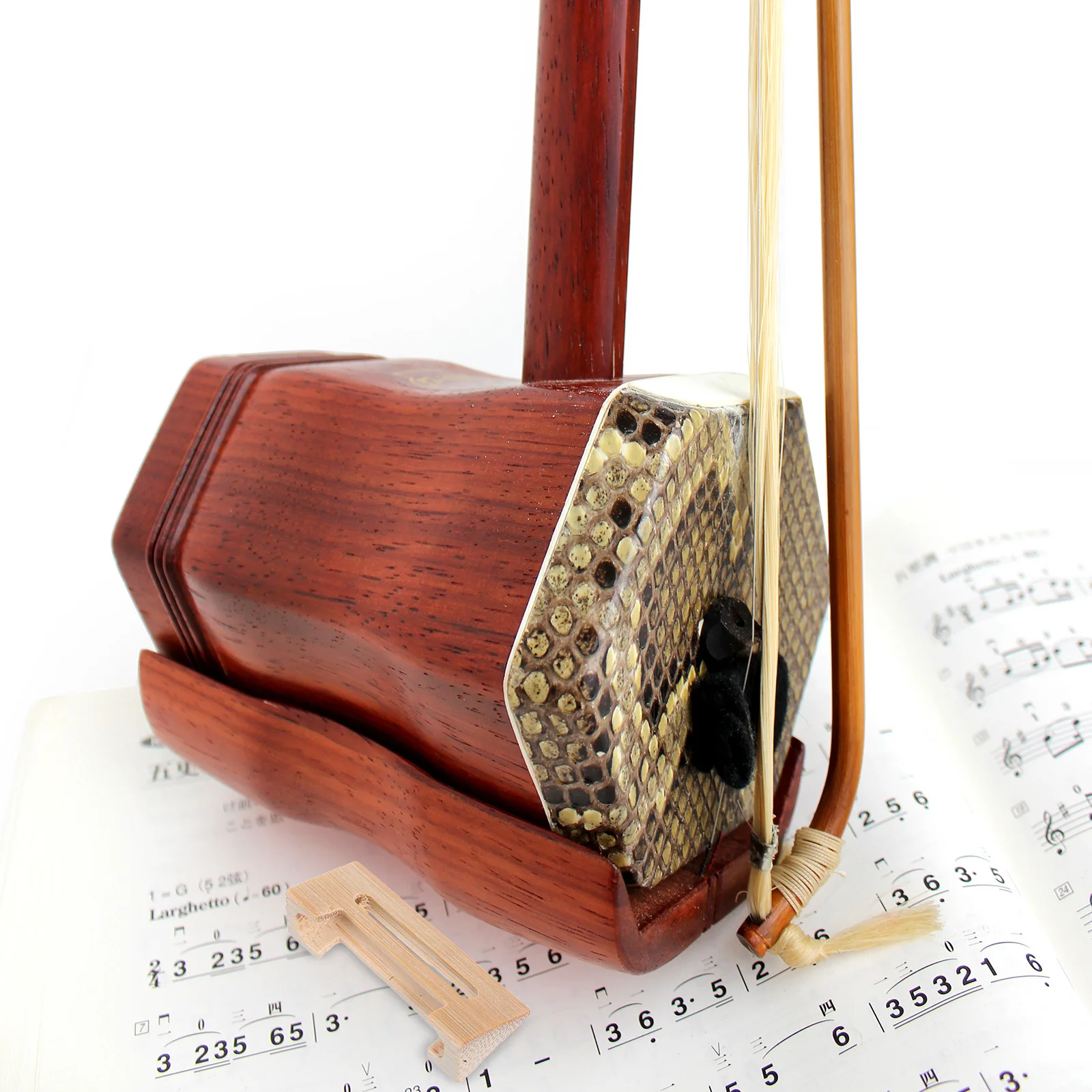 

5pcs Sanxian Bridge Aged Bamboo Hollow Design Professional Replacement Part For Traditional Chinese Folk Music Handmade