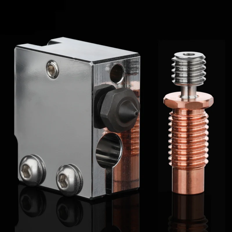3D Printer V6-TCrazy Bimetal Heat Break+Volcano Heater Block+Volcano Nozzle For J-Head HOTEND Titan Aero DDG Wind