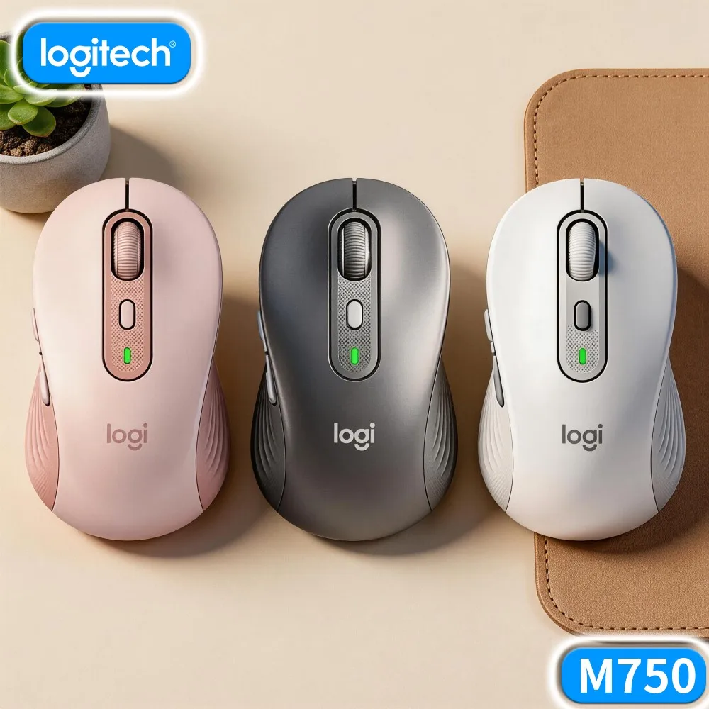 M750 Signature Logitech Mouse Silent Operation Quick Device Toggle Anti Slip Texture For Laptop Tablet Desktop