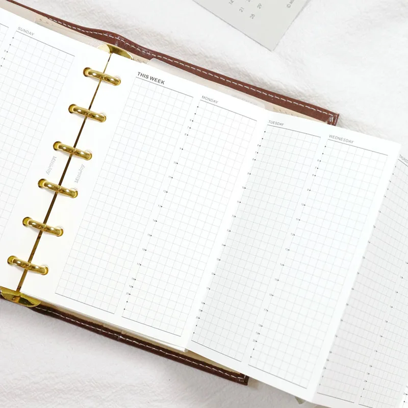 Picture 4: Fromthenon 10Sheets A6A7 Easy Refill 4-Fold Out Weekly Plan Replacement Core for Daily Planning Agenda Travel Journal and All So