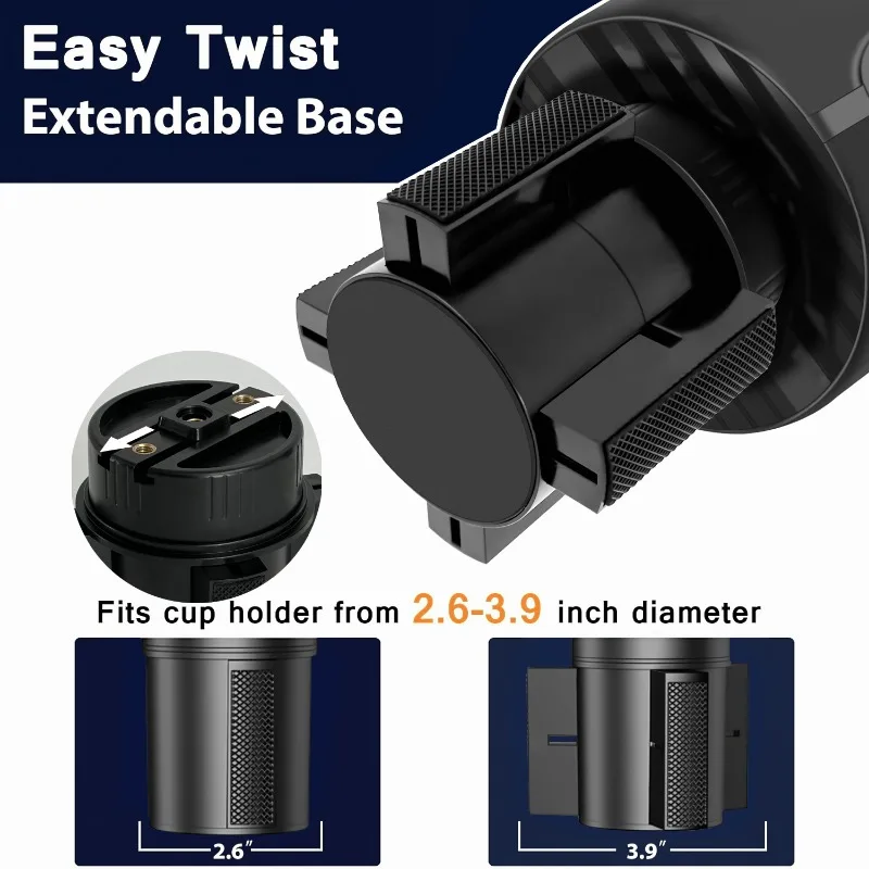 2‑In‑1 Multi‑Function Car Cup Holder Beverage Stand With Phone Bracket Vehicle Interior Storage Accessory