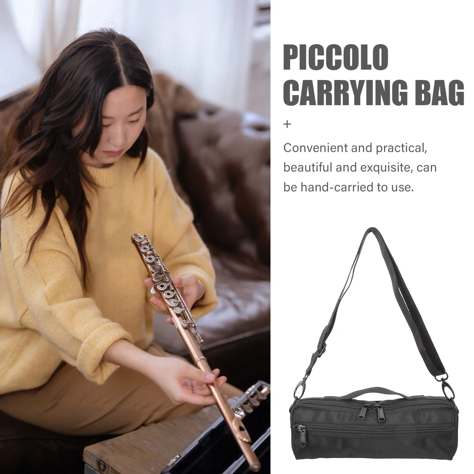 Pouch Recorder Piccolo Bag The Tote Convenient Storage for Rack Wind Instrument Carrying with Adjustable Shoulder