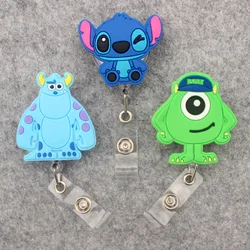 Cartoon Cute Stitch Blue Mouse Retractable Badge Reel For Nurse Doctor Card Holder Office Hospital Name Card Supplies