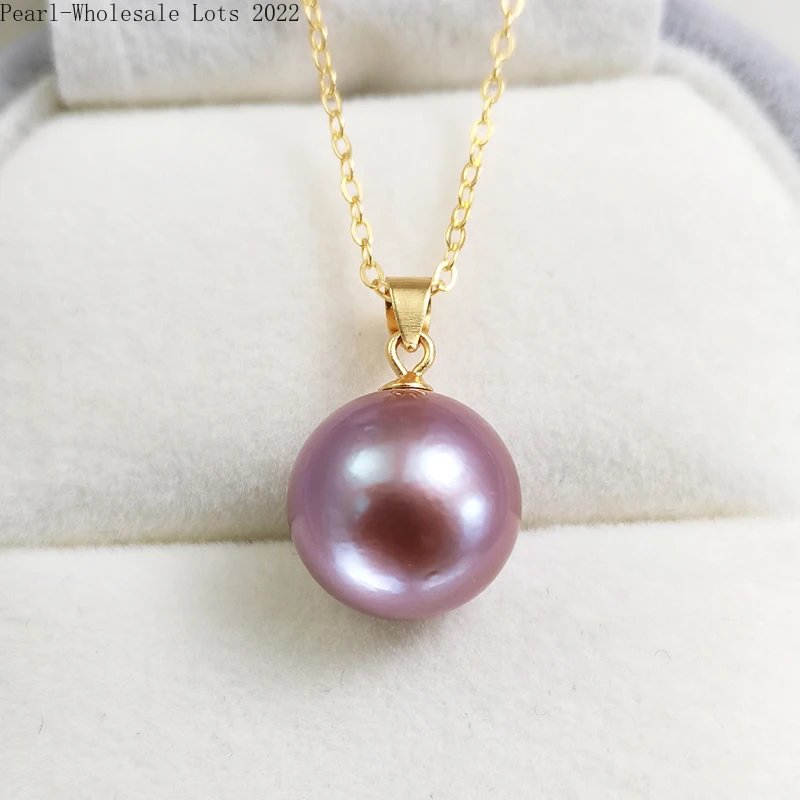 

Фиолетовый жемчуг, натуральный кулон из натурального жемчуга 13-14 мм, серебро 925 пробы, византийское сумерение, захваченное