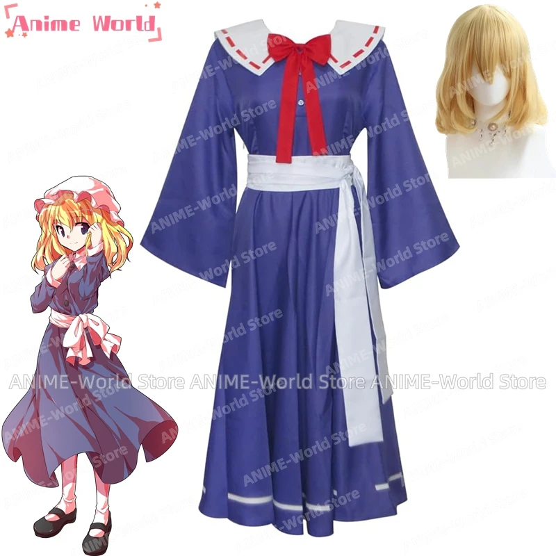 Vestido de Anime de Touhou, traje de Cosplay de Lolita, peluca de Halloween y Navidad, de tamaño personalizado