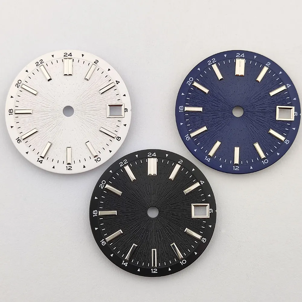 28.5mm dial nh34 nh35 dial custom logoRadial pattern dial refit dialsuitable for nh34 nh35 movement watch dial