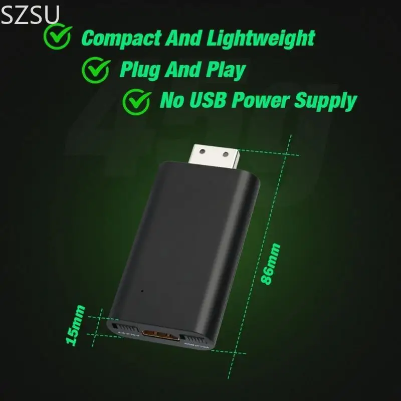 SZSU Gaming Accessories RGBS VGA إلى HDTV Converter 1080P محول ألعاب الفيديو لمحول لعبة وحدة التحكم 16: 9/4: 3 Exchange