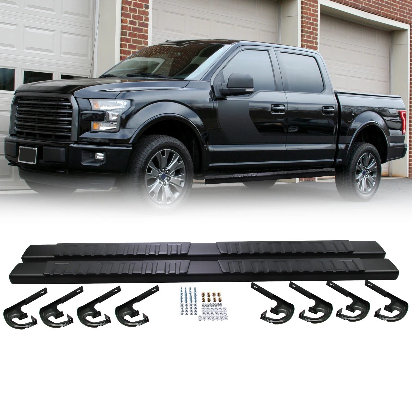 

Side Step Nerf Bars Running Boards for 09-14 Ford F150 Super Crew Cab 4 Door