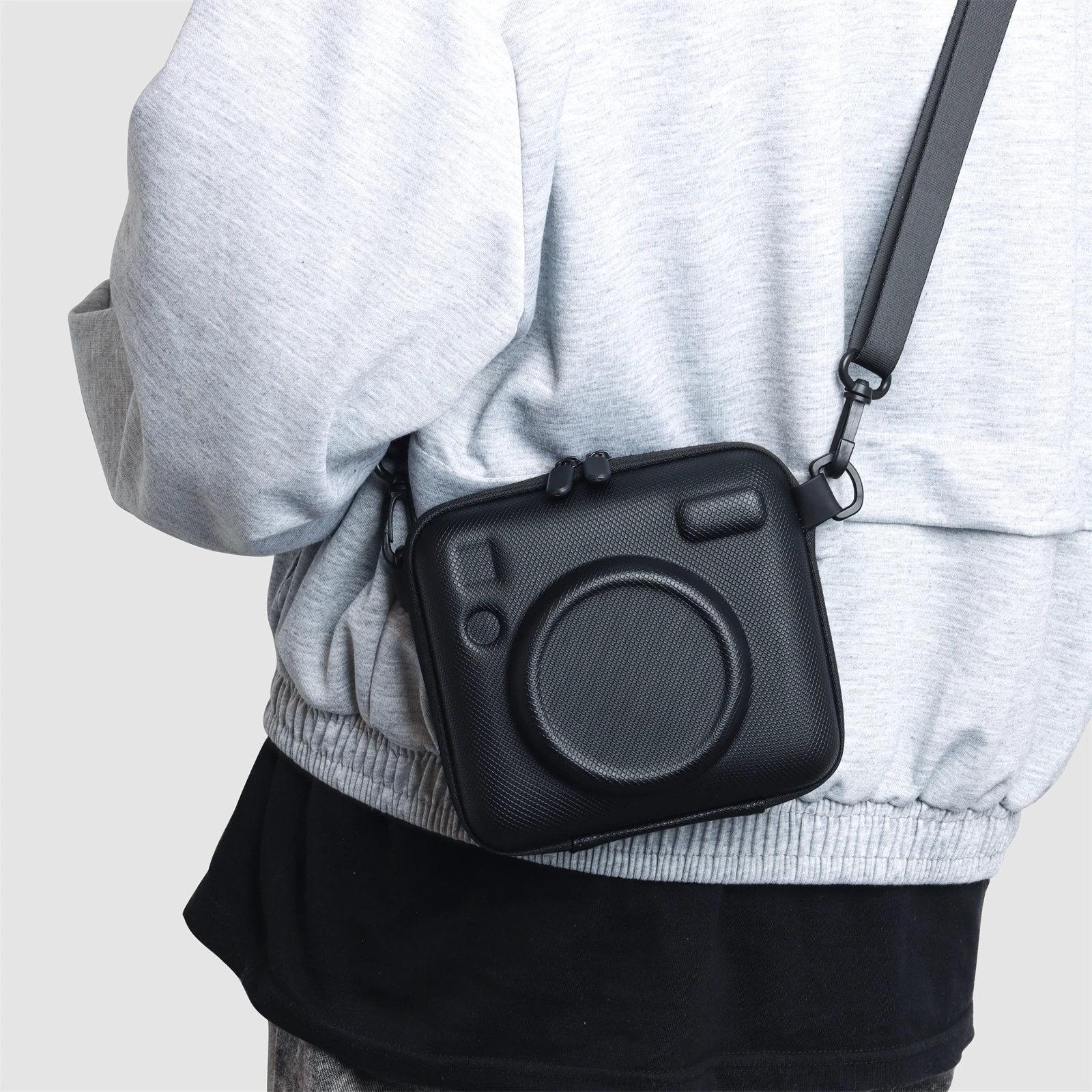 Pasuje do Fujifilm Instax Wide EVO/SQ1/SQ40 Uniwersalna torba na aparat z twardą skorupą i odpornym paskiem do przechowywania i ochrony — zdjęcie produktu 6