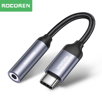 Rocoren USB Aux Audio Adapter Cable Type C To 3.5mm Headphone Cord Convert Jack Earphone For iPhone 15 Pro Huawei Sumsang Xiaomi