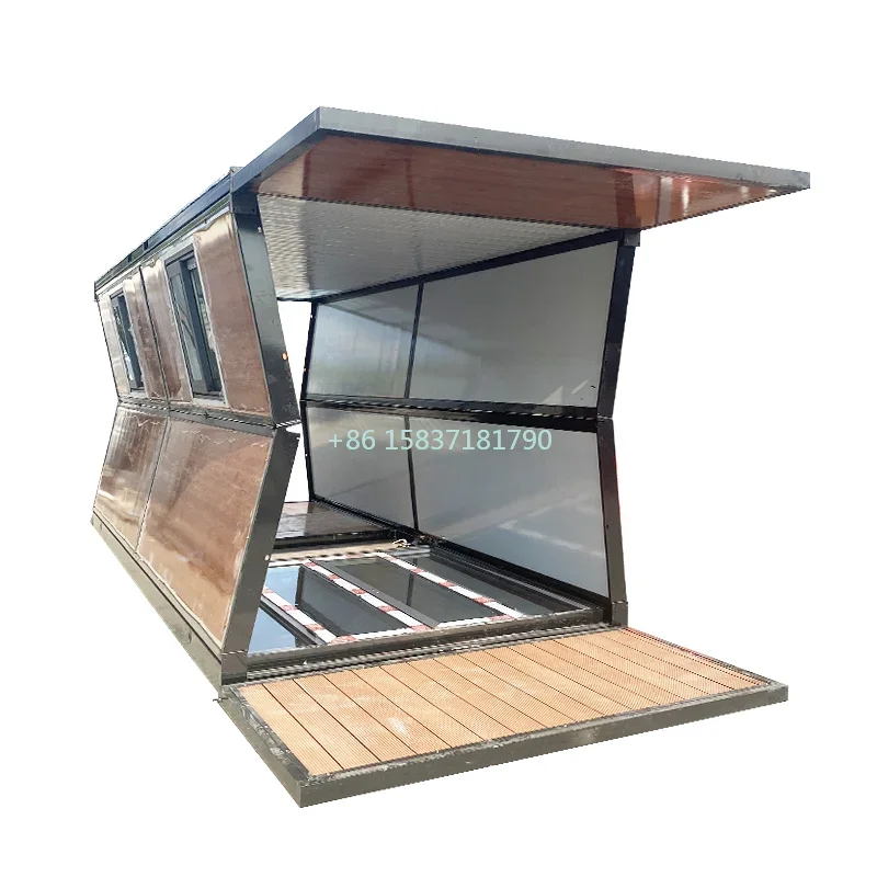 Conteneur Extensible de Maison Pliante Moderne, Abri de Rangement de Salon, Vente en Gros