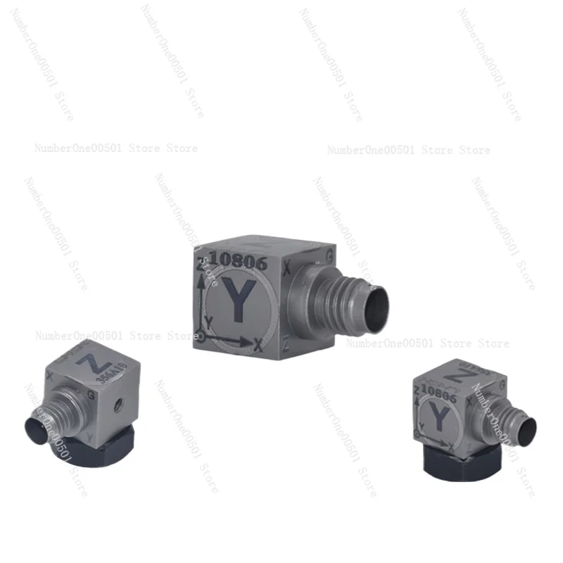 Triaxial Miniature Vibration Accelerometer Titanium Alloy with Mounting Holes for Modal Analysis