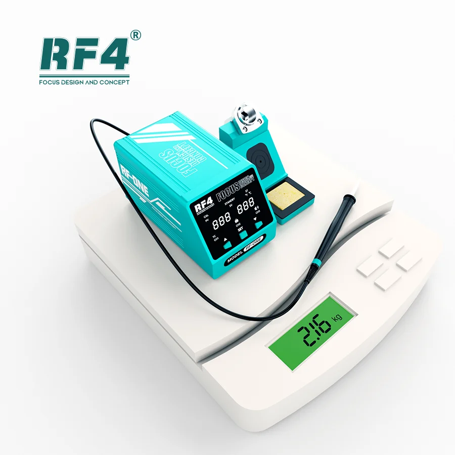 RF-ONE Estação de solda digital com dicas, ferro de solda eletrônico, telefone, PCB, IC, SMD, BGA, soldagem, ferramenta de reparo