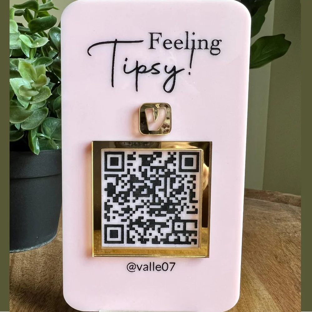 علامة رمز الاستجابة السريعة الملمس، علامة عمل مخصصة، مسح شخصي لدفع المسح الضوئي إلى جرة نصيحة رقمية، علامة جرة رؤية افتراضية