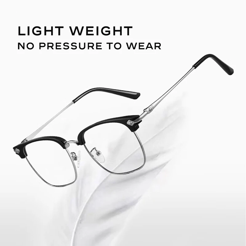 CAPONI Classic Men Prescription Glasses Frame Anti Blue Light Computer Glasses Original Brand Designer Reading Spectacles PJ2173