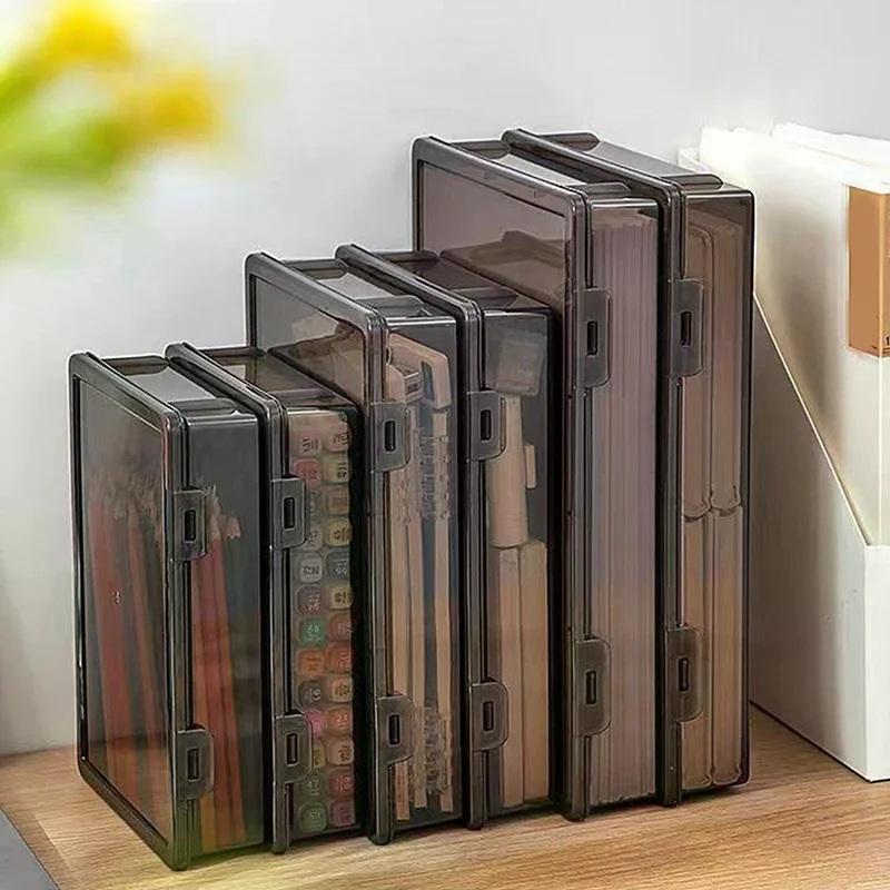 1Pcs Dust-Proof Storage Box A4 File Sorting Box Household Document Organizer Case For Important Papers Information Registration