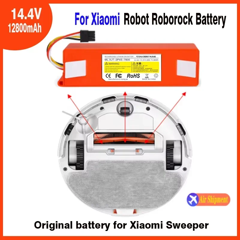 

Xiaomi Roborock $50 $51 $55 Replacement Li-ion Battery Original 14.4V for Robot Vacuum Cleaner Accessory