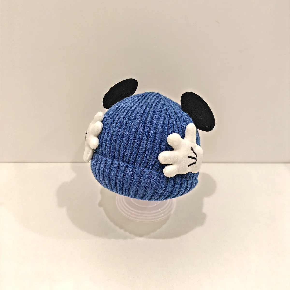 ديزني ميكي ماوس قفاز قبعة 2025 الشتاء محبوك قبعة للبنين بنات، لطيف الكرتون الأذن الدافئة قبعة مبطنة بالصوف للفتيات الفتيان #3