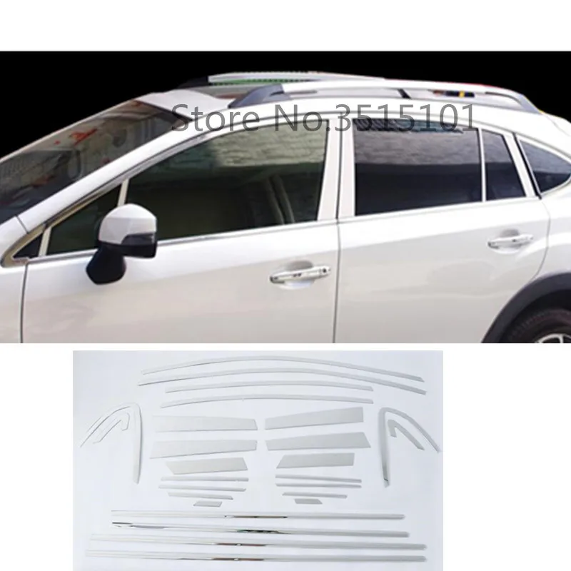 

Стайлинг автомобиля, стекло из нержавеющей стали, гарнир, стойка средней колонны, отделка для Subaru XV 2012 2013 2014 2015 2016 2017