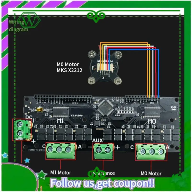 

Reliable-AGV-Servo Dual Motor Controller MKS XDRIVE Xdrive3.6, 56V FOC BLDC, Achieve High-Precision With Odrv V3.6 Upgrade Board