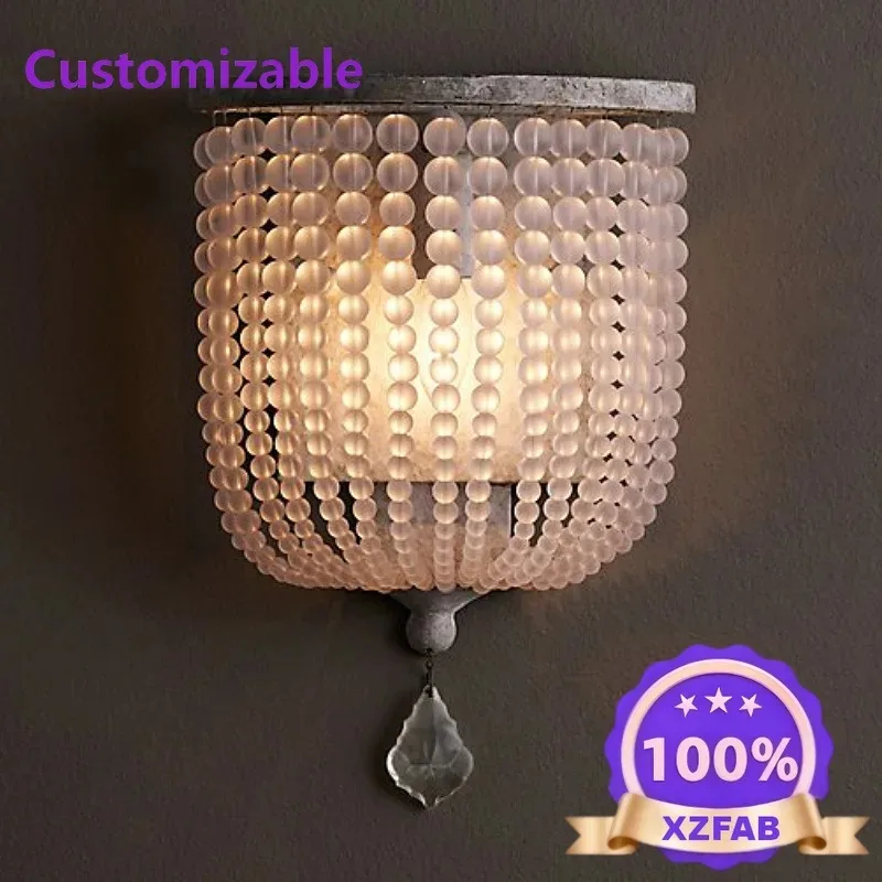 Factory Direct 2026 Cross-border exclusive for American country French pastoral retro old wall lamp living room dining room