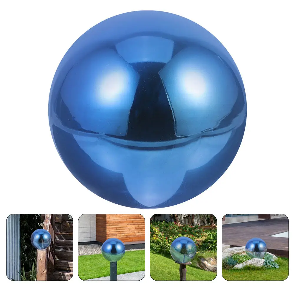 Boule décorative de jardin en acier inoxydable poli, boule de jardin réfléchissante, accessoire de photographie, boule de jardin