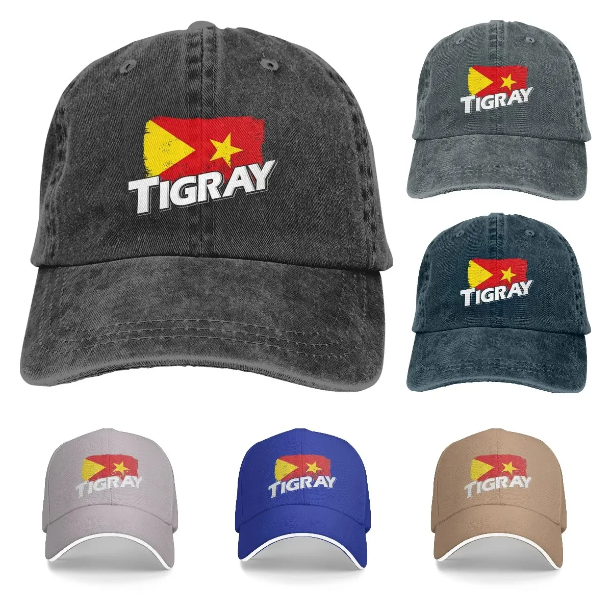 Tigray Region Africa African Flag Hat,Adjustable Baseball Cap Washable Cotton Trucker Cap Dad Hat Unisex