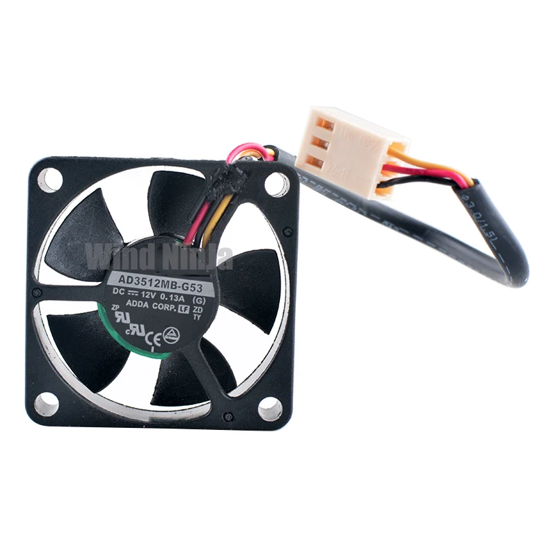 AD3512MB-G53 3.5cm 35mm fan 35x35x10mm DC12V 0.13A 3pin Dual ball bearing high speed micro cooling fan for microcomputer CPU