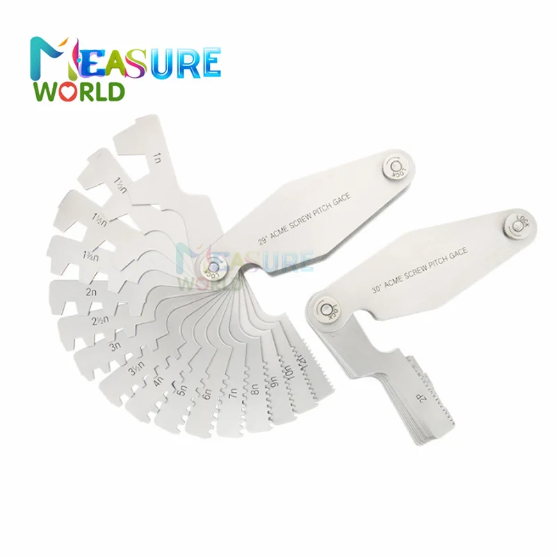 T موضوع مقياس ACME 29 / TR30 اختياري المسمار الملعب أداة قياس المسمار موضوع مقياس المحسس أدوات قياس