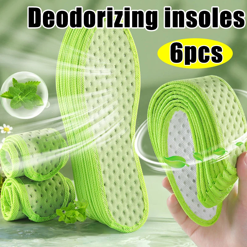 

Deodorant Foot Care Insoles Unisex Breathable Sweat Absorption Shoe Pads Men Sports Running Inserts Soft Light Weight Cushions