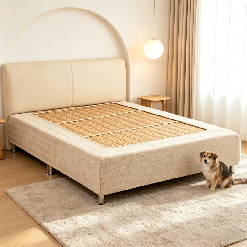 Elastic Full Surround Bed Frame Slipcover Pet Anti-Cat Scratch Dust Proof Bed Base Protector Cover for Old Bed Renovation Use