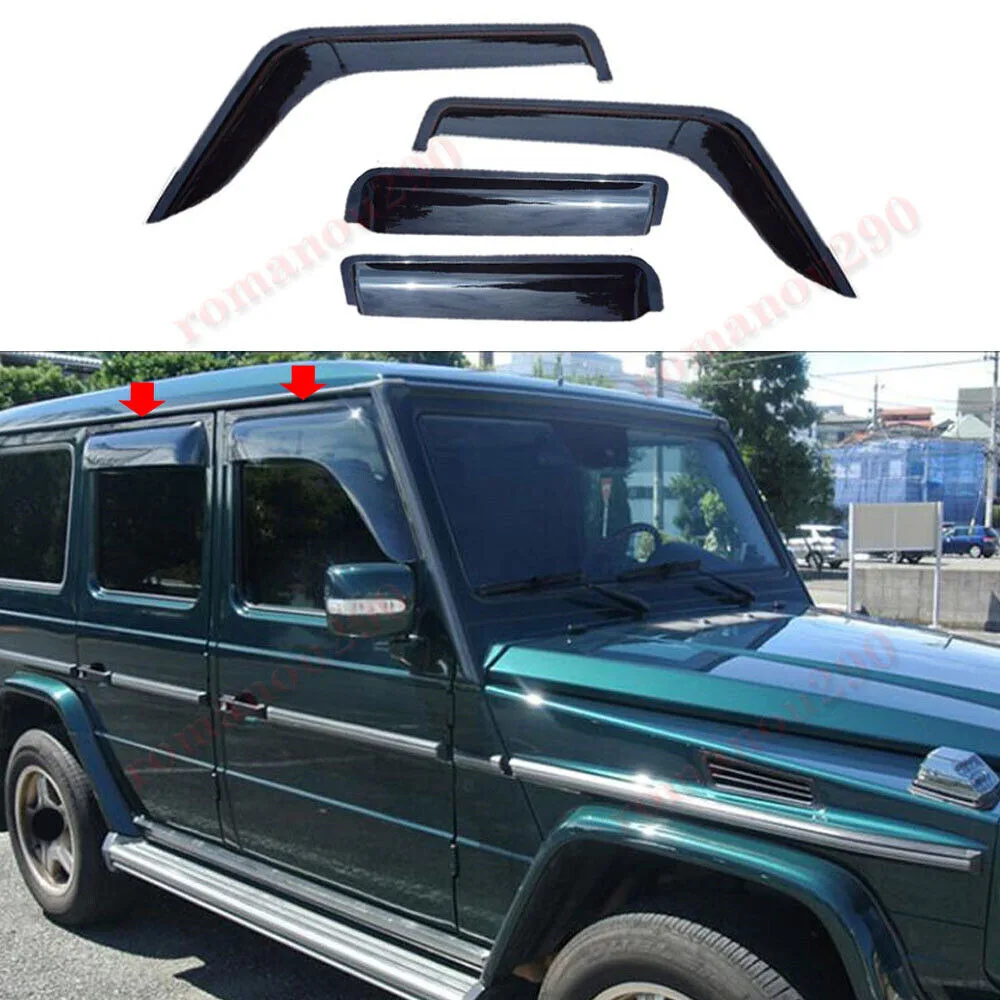 For Benz G-Class 2010-2018 Smoky Black Window Visor Vent Shades Sun Rain Guard