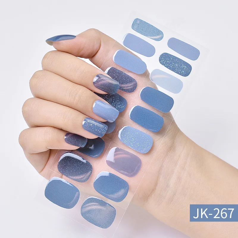 18 Tipps ins High Light Aurora Katzenauge UV halb gehärtete Semi-Backgel Nail Art Nagel aufkleber der zweiten Generation Nagel abziehbilder