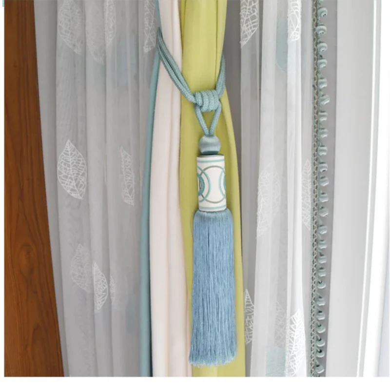 

1 ultra long new Chinese style curtain hanging ball tie tassel fabric sofa accessory manufacturer modern wall hook