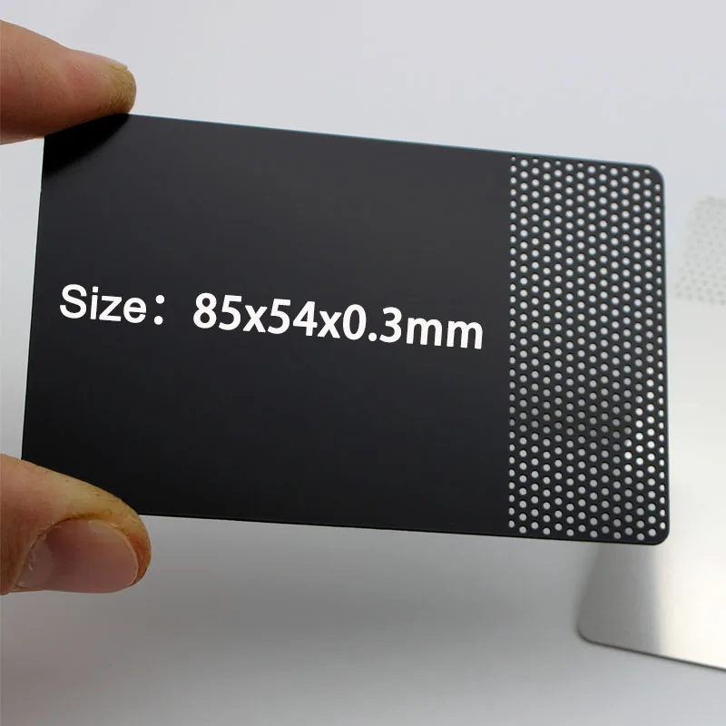 1Pcs Custom Stainless Steel Metal Business Card Laser Engraving DIY Single Sided or Double Sided Thank You Card Gift Card 0.3mm