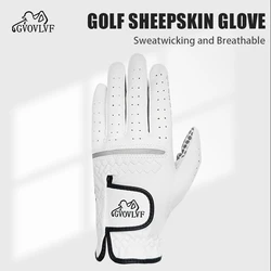 GVOVLVF Golf Gloves Genuine Sheepskin Leather Men Non-slip Sports Gloves Left Hand For Golfer Golf Glove Soft Breathable