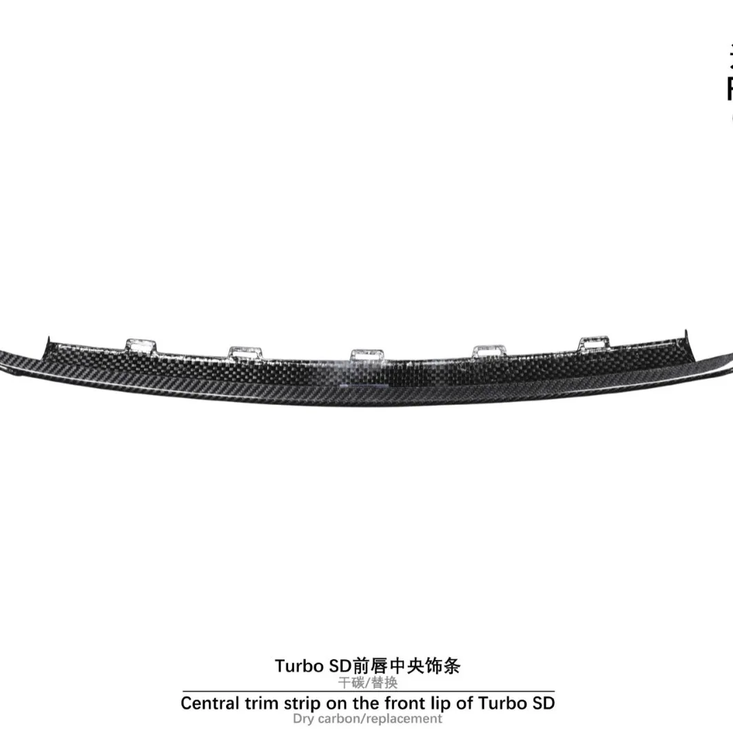 For 19-24 Porsche 992 Turbo SD front lip center trim, dry carbon replacement