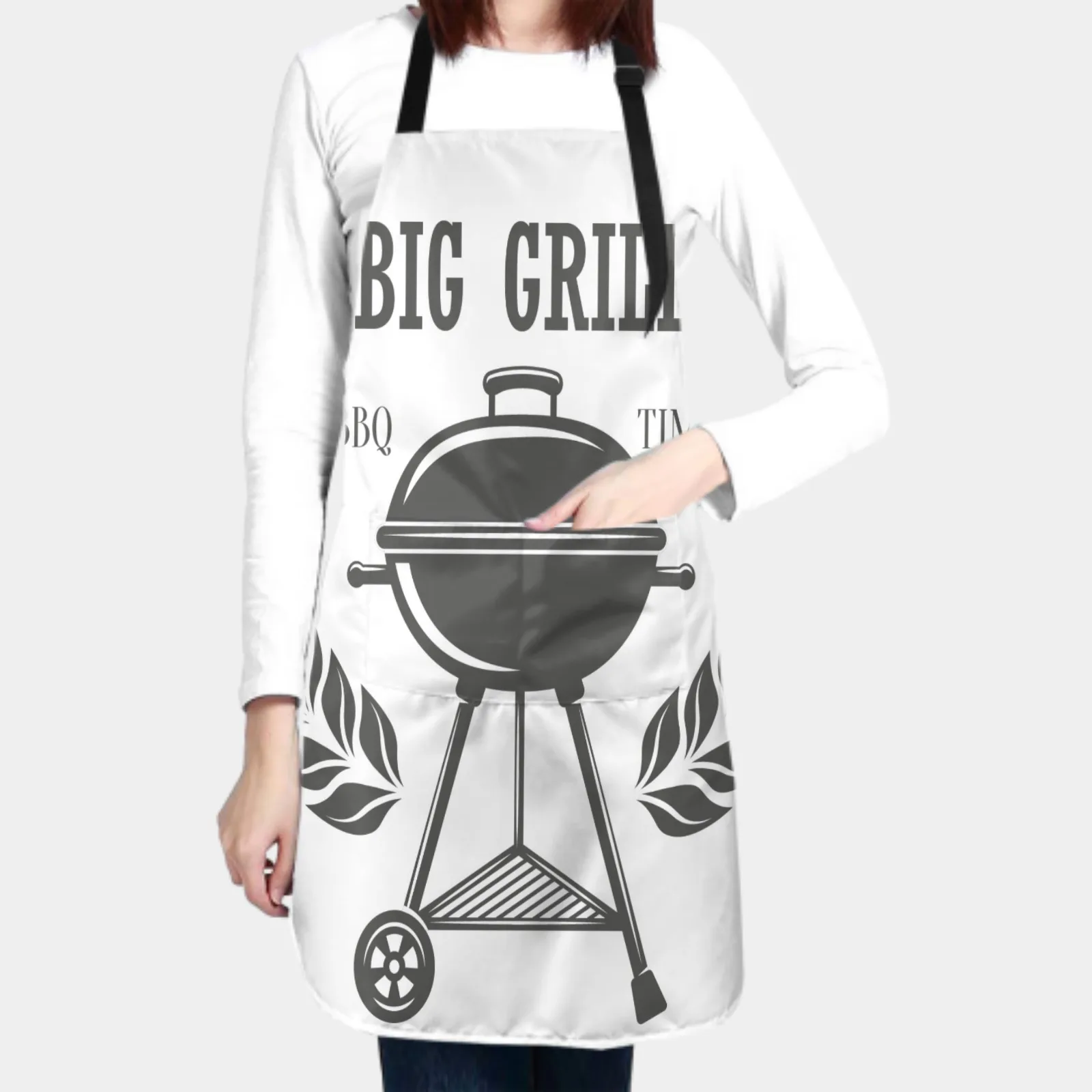 Big Grill Apron for Women Men Waterproof Dirt Proof Adjustable Meat Aprons Oil Isolation Kitchens Restaurants Garden Workplaces