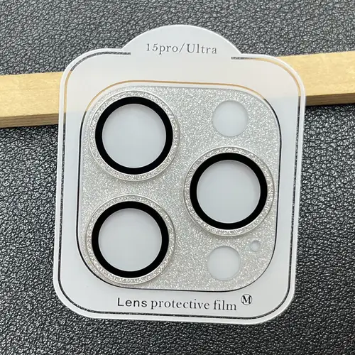 Bling Metal 9H Tempered Glass Camera Protector for iPhone 15 Pro Max Plus 14 Glitter Alloy Shield Lens Rings Cap Full Cover Film - Image 9