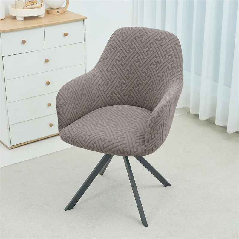 1pc Jacquard Hoge Arm Stoelhoes Stretch Kantoor Rocker Seat Case Anti-vuile Fauteuil Eetkamerstoel Protector voor Hotel Thuis