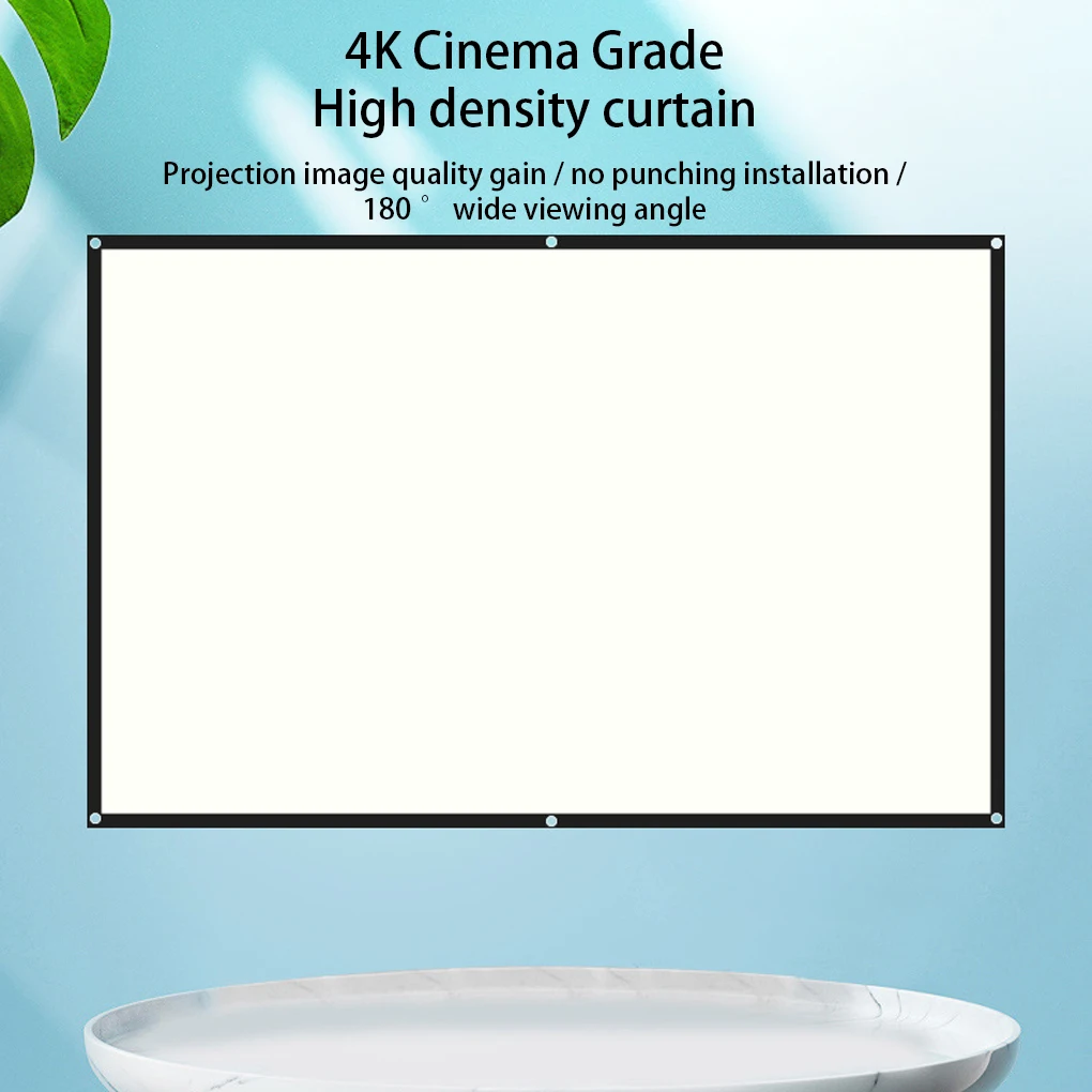 Projection Screen Curtain 16:9 Reflective Projector Screens Office