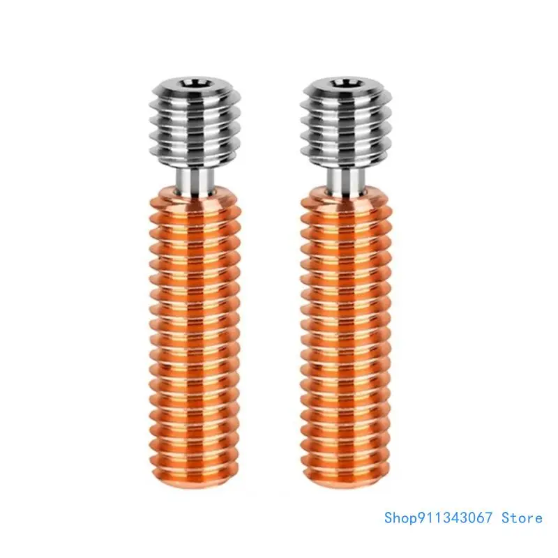 2PCS Bimetal 500℃ Throat Tube Nozzle for E3DV5 3D Printer Nozzles Alloy+Copper Drop shipping