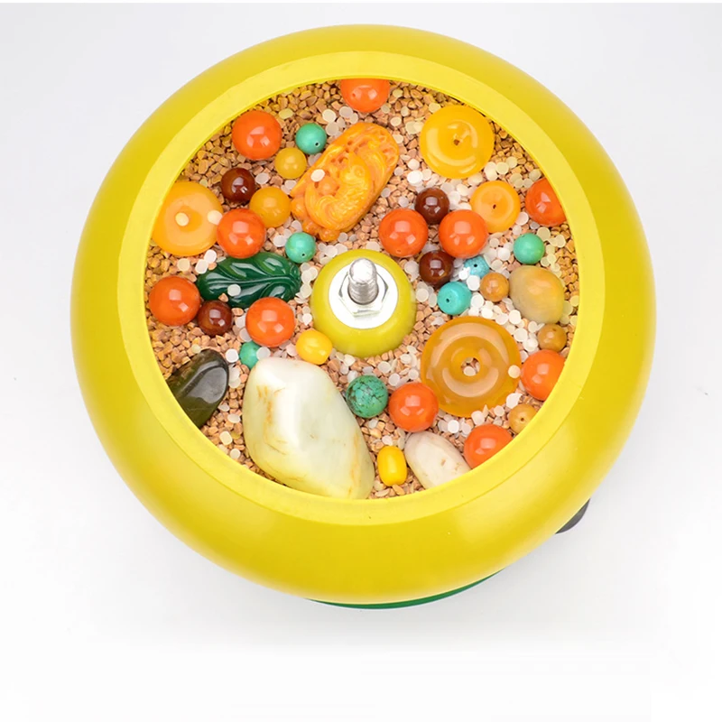 6 Inch Vibratory Tumbler Polishing Machine Jade Agate Grinder Vibrating Barrel Vibration Polisher